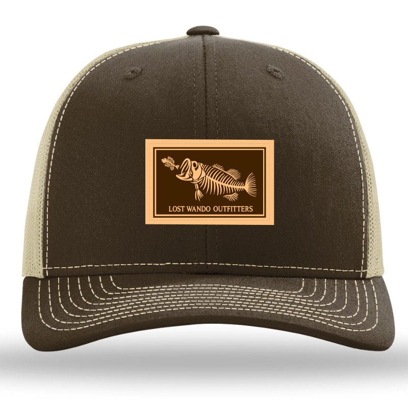 Bone Fish Leather Patch Brown-Khaki Richardson 112 Snapback Trucker Hat Lost Wando Outfitters