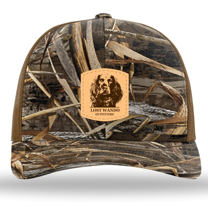 Boykin Portrait Leather Patch Realtree Max7 Camo-Buck Richardson 112PFP Snapback Trucker Hat Lost Wando Outfitters
