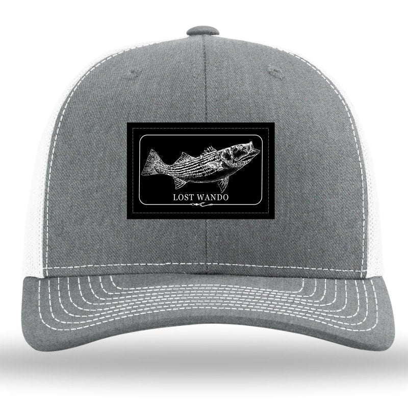 Striper Woven Patch Heather Grey-White Richardson Sports 112 Trucker Snapback Lost Wando Outfitters