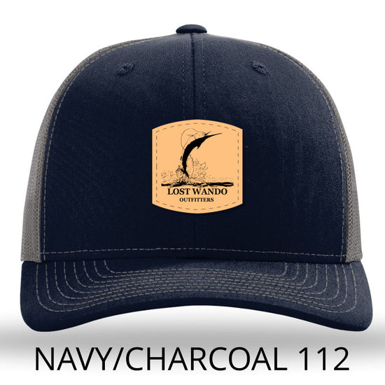 Air Marlin - Leather patch hat - Richardson 112 Navy-Charcoal Lost Wando Outfitters - Lost Wando Outfitters