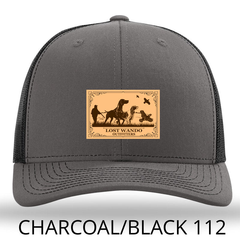 Bird Dogs Leather Patch Richardson 112P Hat Charcoal-Black -Lost Wando Outfitters - Lost Wando Outfitters