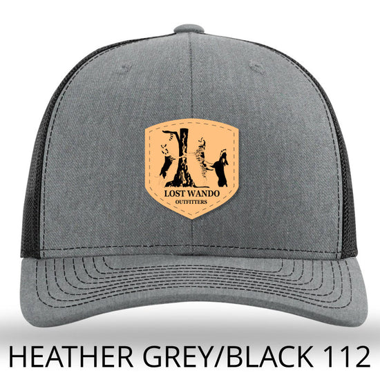 Coon Dogs Heather Grey-Black Leather Patch Richardson 112 Hat Lost Wando Outfitters - Lost Wando Outfitters
