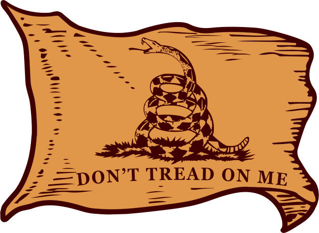 Don't Tread On Me Gadsden Flag - leather patch hat - Heather Grey-White Lost Wando Outfitters - Lost Wando Outfitters