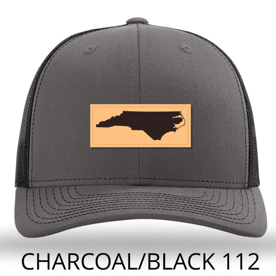 Lost Wando Outfitters NC Rectangle Leather Patch Hat: Charcoal-Black - Lost Wando Outfitters