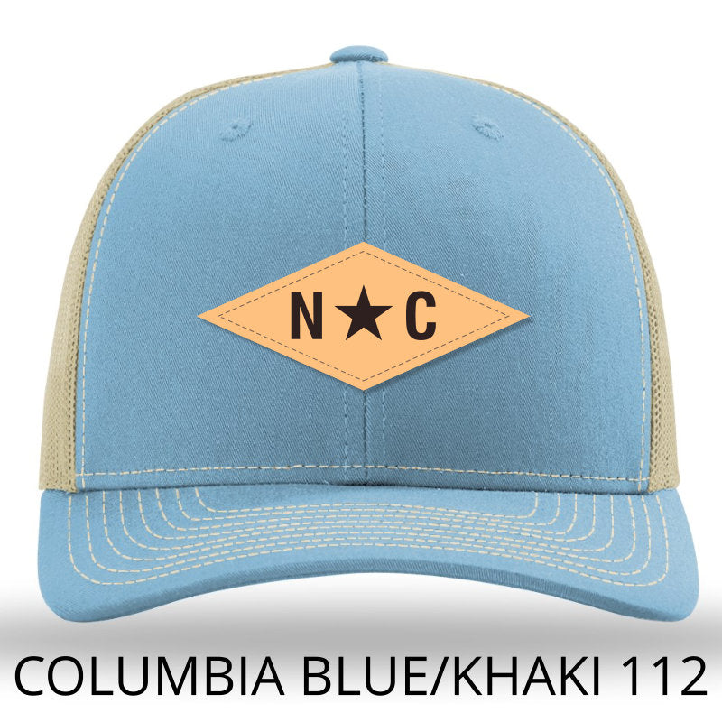 N*C Diamond Leather Patch - Columbia Blue-Khaki Lost Wando Outfitters - Lost Wando Outfitters