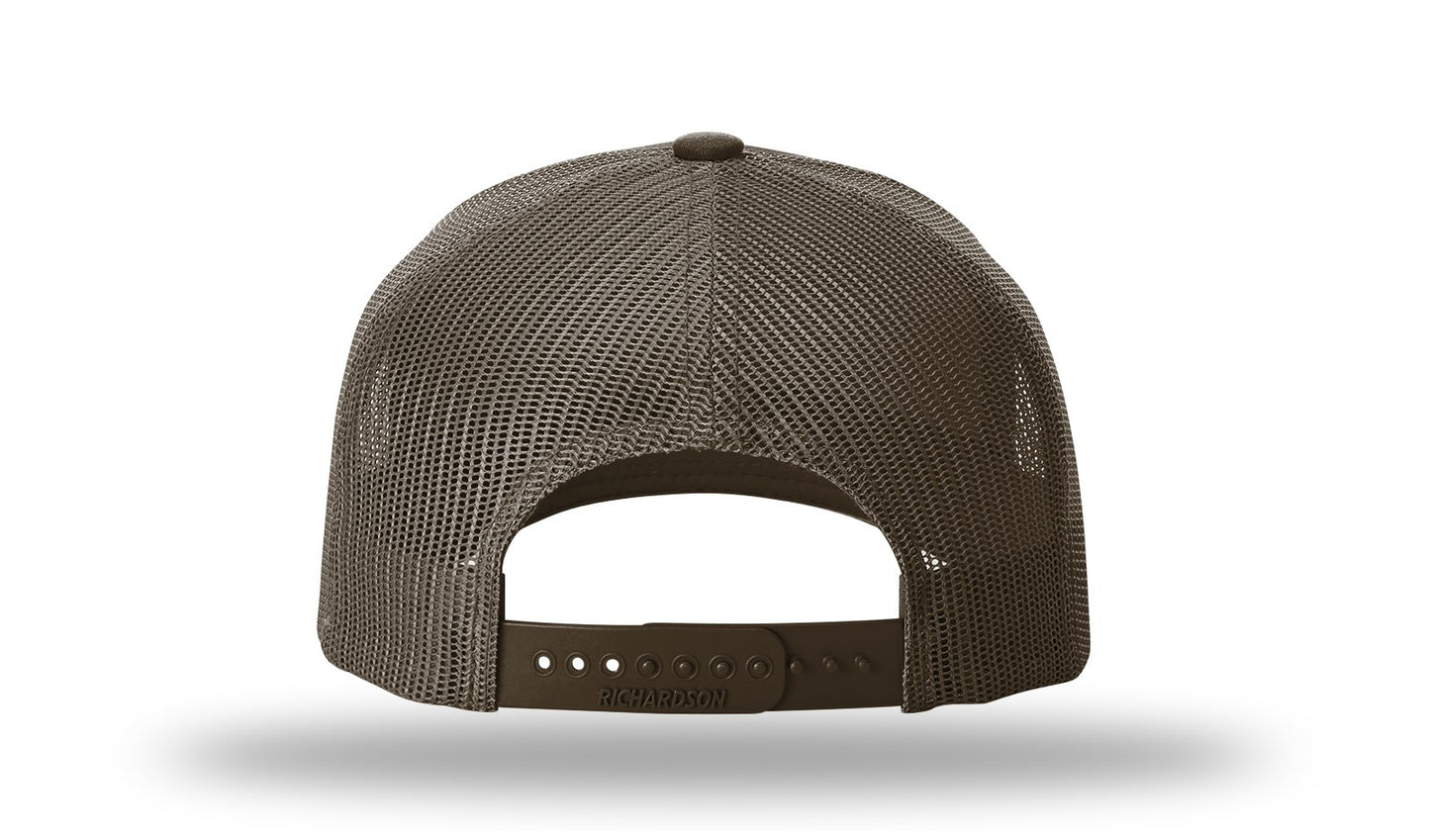 Flounder Color Patch Brown-Brown Rope Richardson Sports 112FPR Trucker Snapback Lost Wando Outfitters