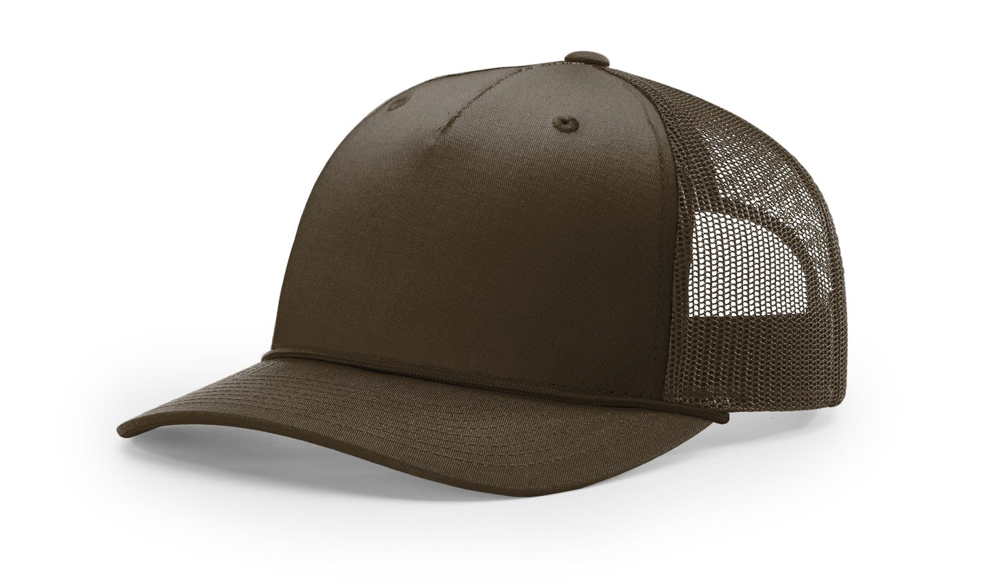 Buck Leather Patch -Brown-Brown Rope Richardson 112FPR Trucker Snap-Back Hat Lost Wando Outfitters