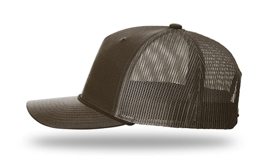 Buck Leather Patch -Brown-Brown Rope Richardson 112FPR Trucker Snap-Back Hat Lost Wando Outfitters