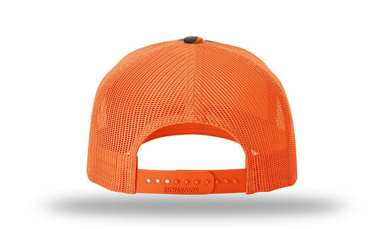 Buck -Orange Woven Patch- Blaze Duck-Orange Richardson 112PFP Snapback Trucker Hat Lost Wando Outfitters