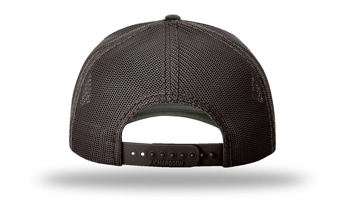 Mahi Color Patch Dark Olive/Coffee Richardson Sports 112WH Waxed Hawthorne Rugged Trucker Snapback Lost Wando Outfitters