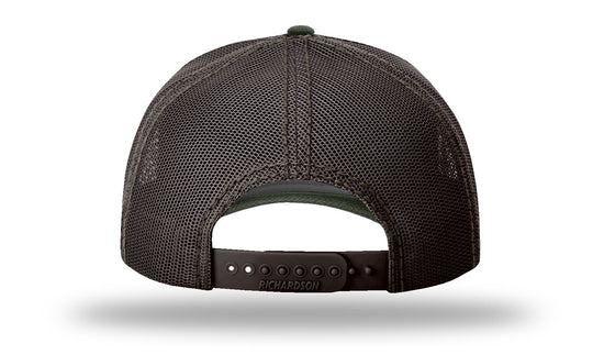 Mahi Color Patch Dark Olive/Coffee Richardson Sports 112WH Waxed Hawthorne Rugged Trucker Snapback Lost Wando Outfitters