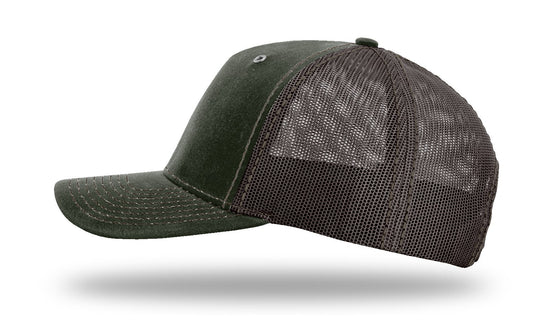 Mahi Color Patch Dark Olive/Coffee Richardson Sports 112WH Waxed Hawthorne Rugged Trucker Snapback Lost Wando Outfitters