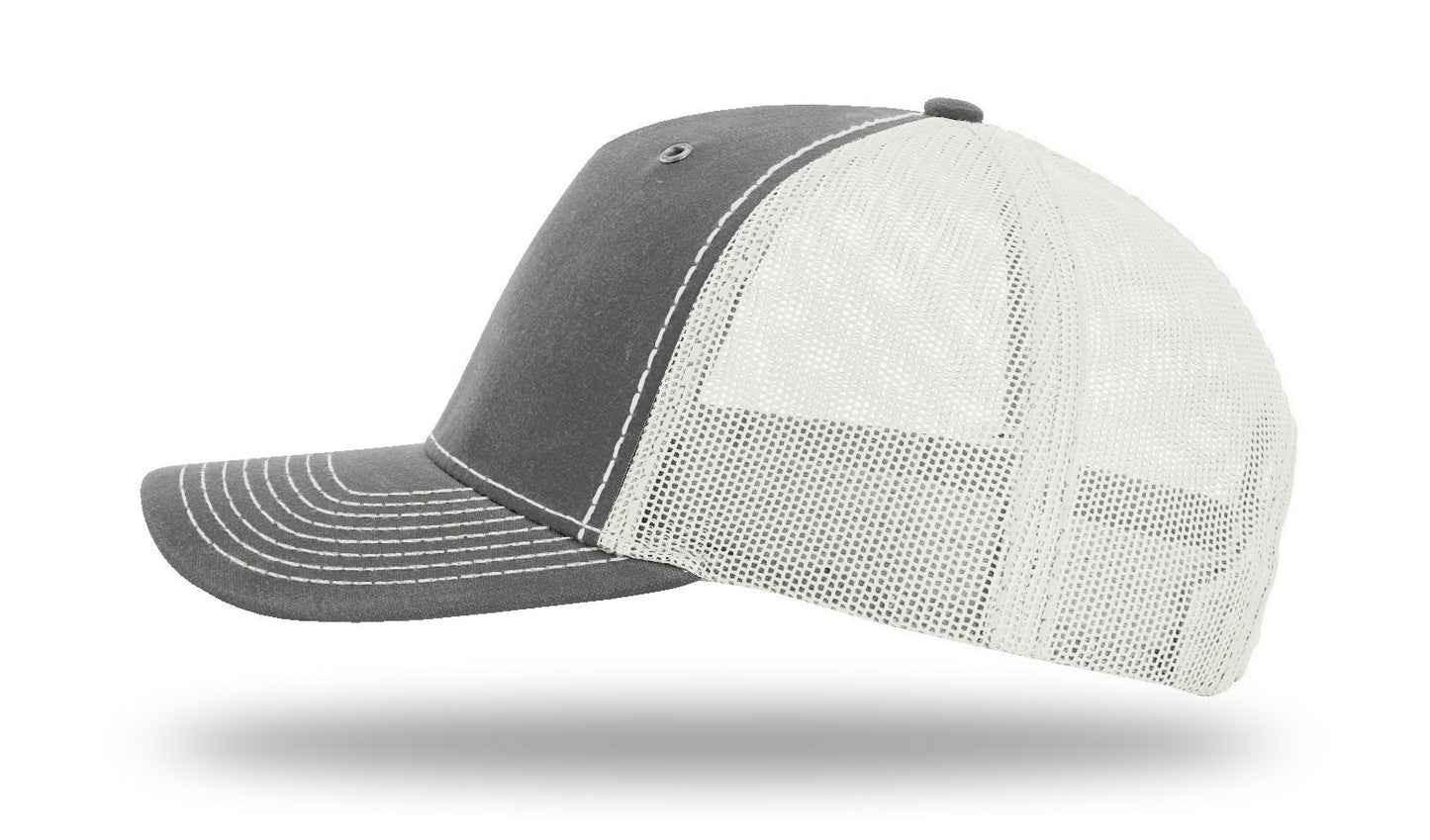 Mallard -Color Sublimated Patch -Rhino/Light Grey Richardson 112WH Waxed Hawthorne Rugged Snap Back Trucker Hat Lost Wando Outfitters