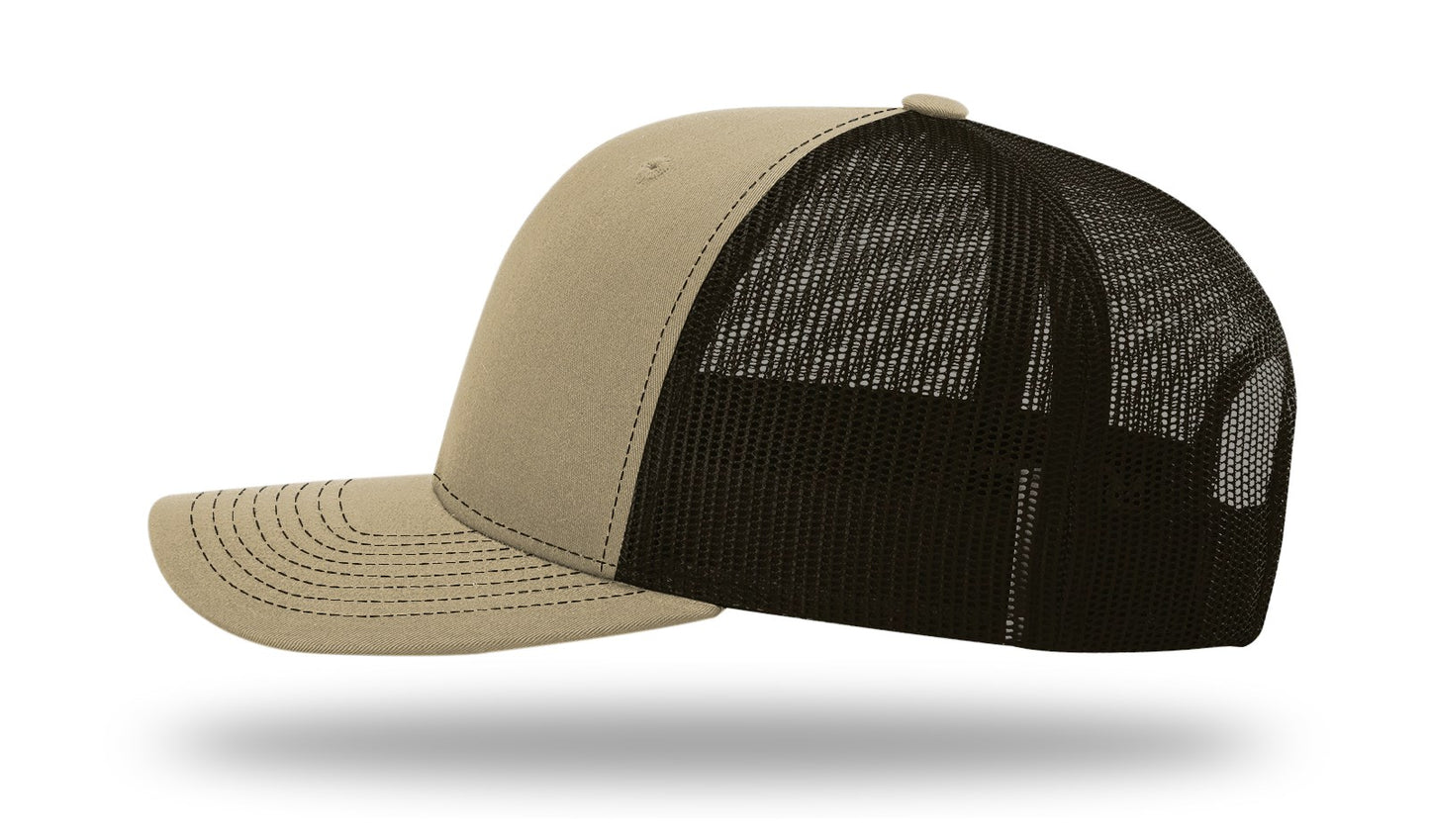 Flounder Color Patch Khaki-Brown Richardson Sports 112 Trucker Snapback Lost Wando Outfitters