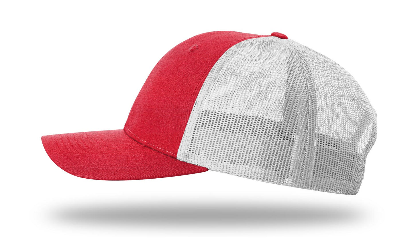 Oyster Leather Patch Hat Red Heather - Light Grey