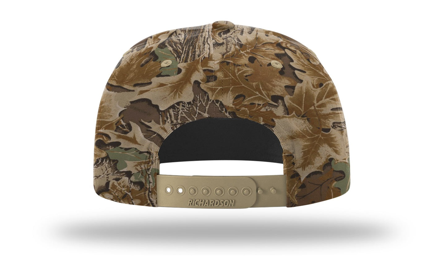 Trophy Buck Leather Patch -Realtree Advantage Camo with Khaki Braided Rope 256P Umpqua Flat Bill Richardson Hat Lost Wando Outfitters