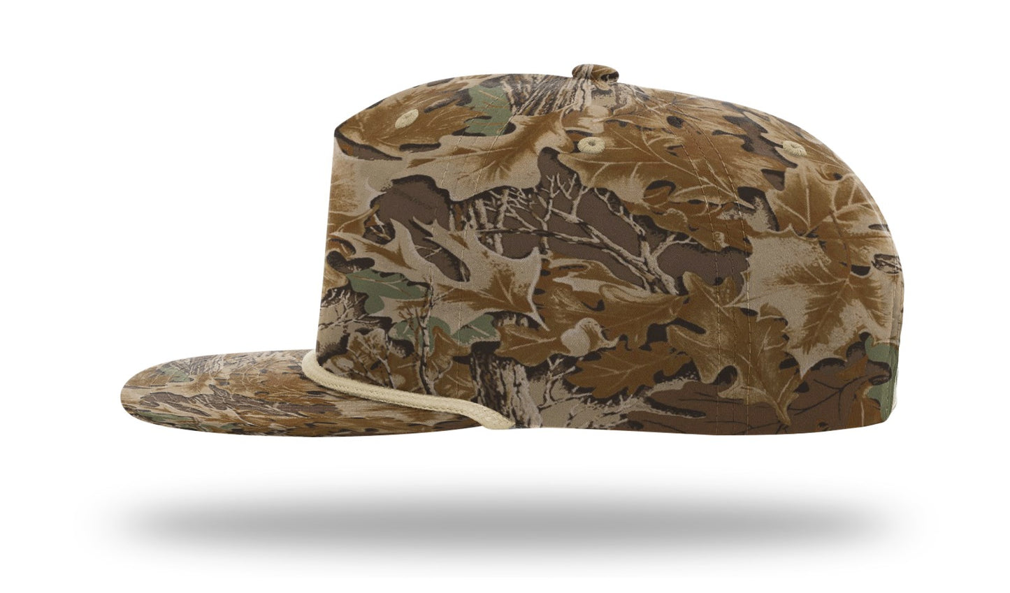 Trophy Buck Leather Patch -Realtree Advantage Camo with Khaki Braided Rope 256P Umpqua Flat Bill Richardson Hat Lost Wando Outfitters