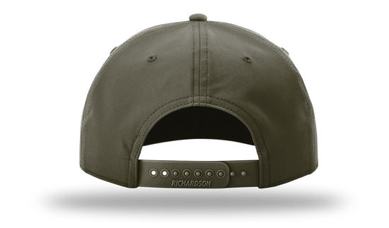 Buck Leather Patch -Dark Olive Rope Richardson 258R Trucker Snap-Back Hat Lost Wando Outfitters