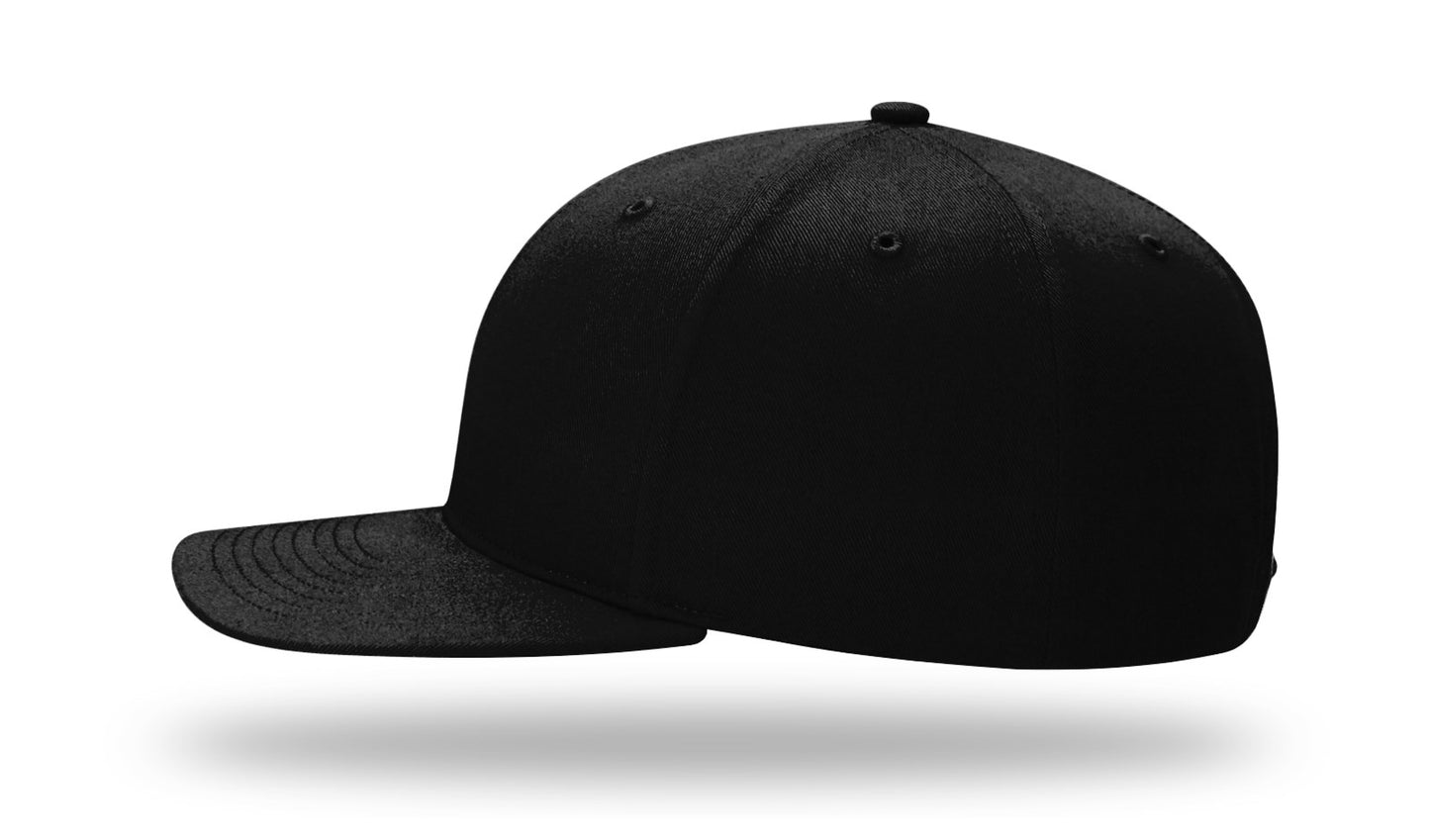 Crappie Leather Patch Black-Black Richardson 312 Solid Twill Trucker Hat Lost Wando Outfitters