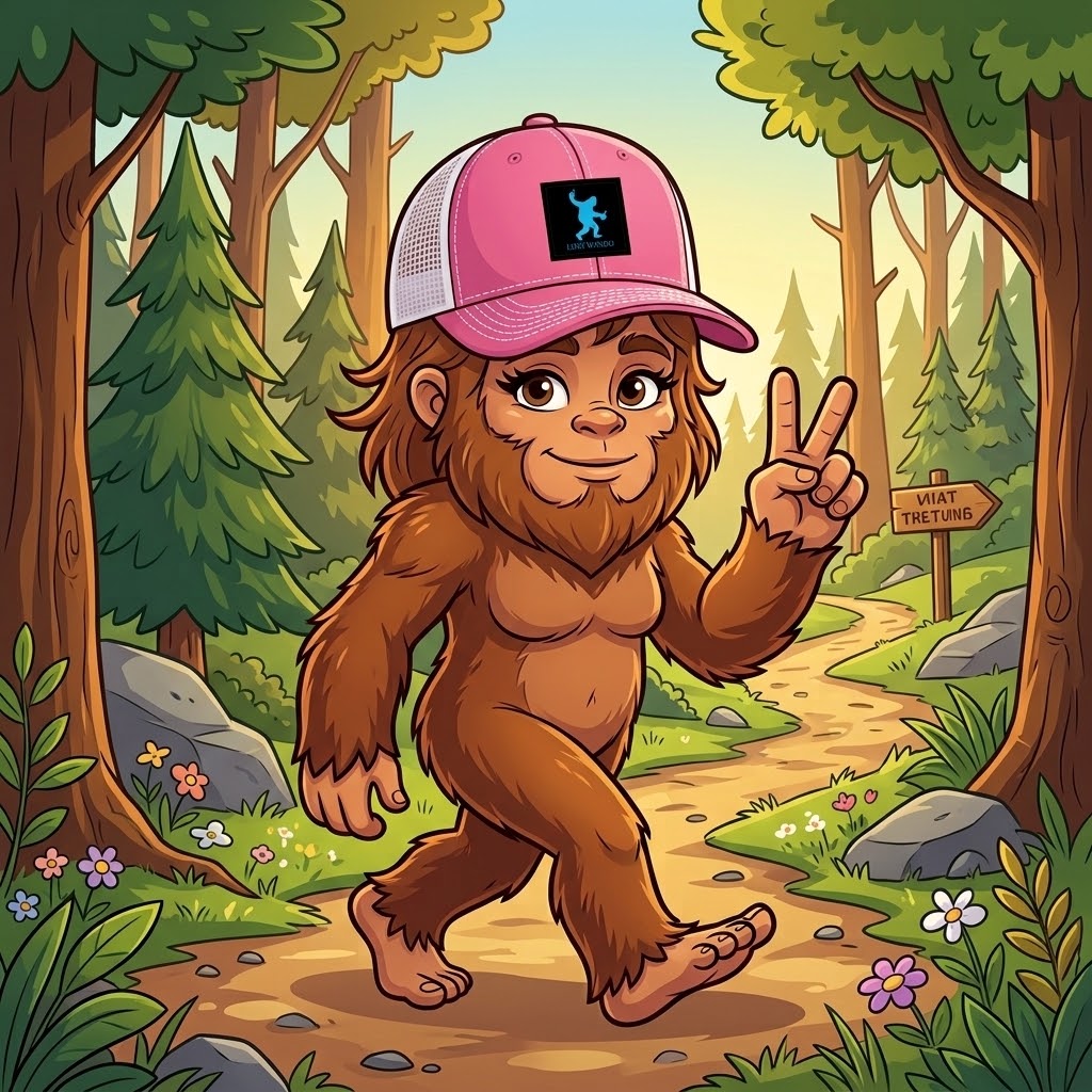 Peace, Beer, and Big Foot Woven Patch Pink-White Richardson Sports 112 Trucker Snapback Lost Wando Outfitters