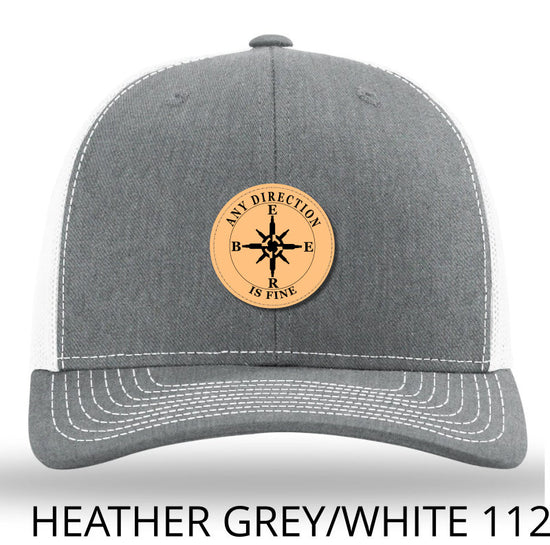 Any Direction-Beer Compass - Leather patch hat - Heather Grey-White Richardson 112 Lost Wando Outfitters