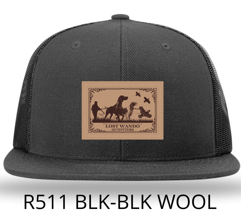 Bird Dogs Original Rectangle Leather Patch Richardson 511 Acrylic Wool Black-Black -Lost Wando Outfitters