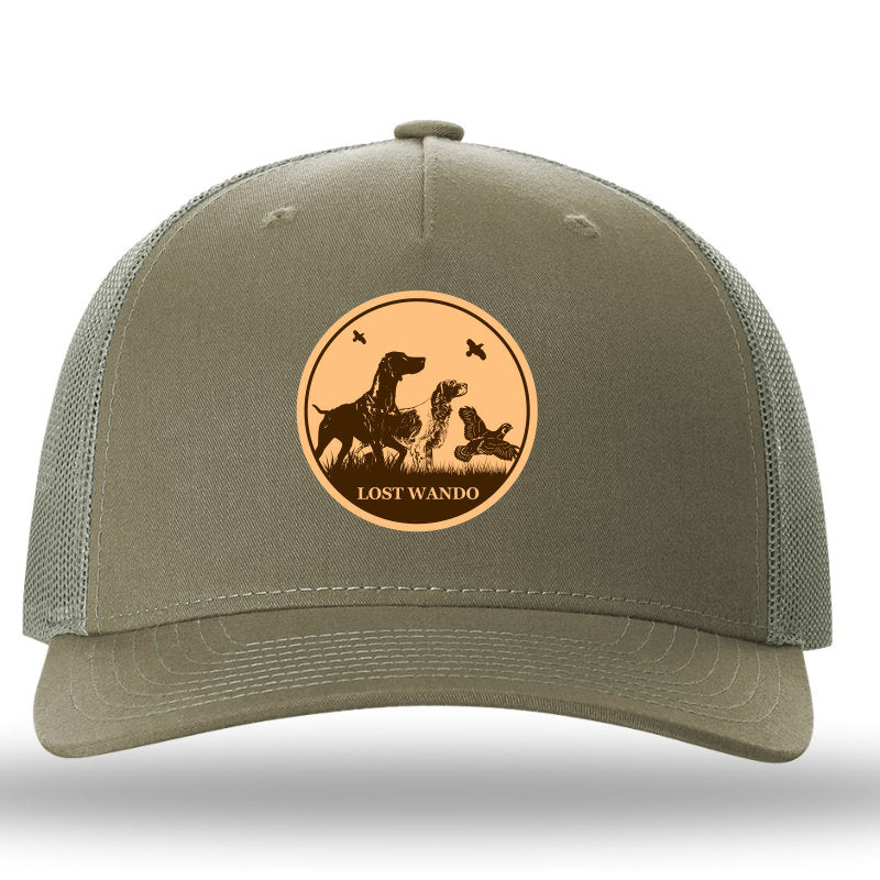 Bird Dogs Leather Patch Pale Khaki-Loden Richardson 112FP Snapback Trucker-Lost Wando Outfitters