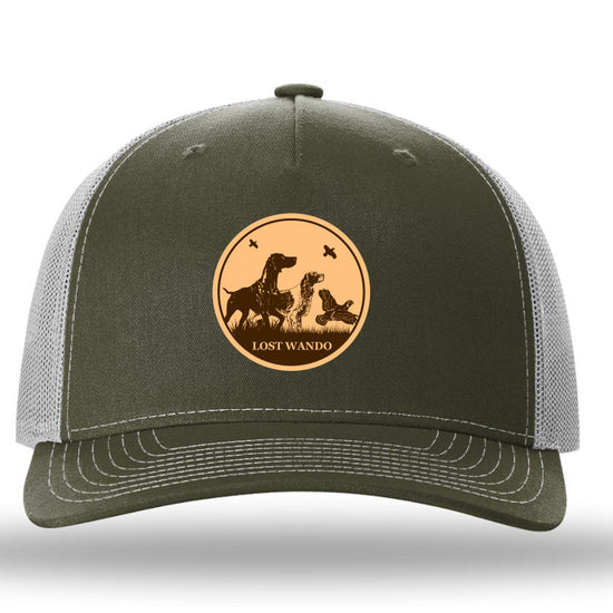 Bird Dogs Leather Patch Beetle-Quarry Richardson 112FP Snapback Trucker-Lost Wando Outfitters