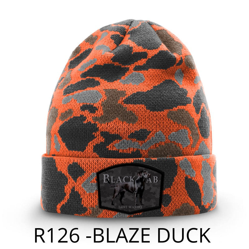 Black Lab Color Patch Beanie Blaze Duck Camo Richardson 126 Duck Camo Beanie Lost Wando Outfitters