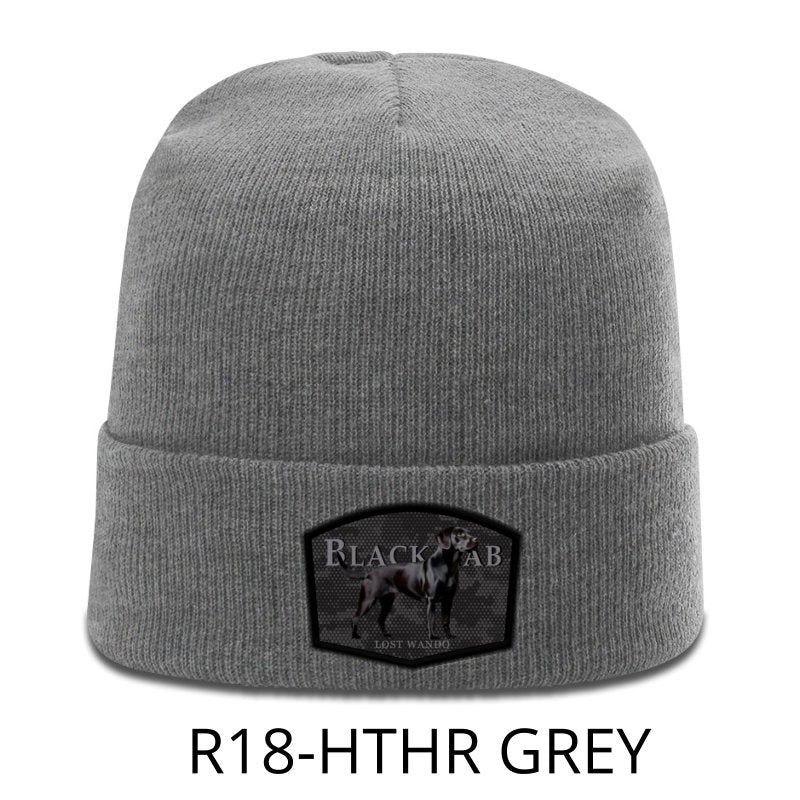 Black Lab Color Patch Beanie Heather Grey Richardson R18 Acrylic Yarn Beanie Lost Wando Outfitters