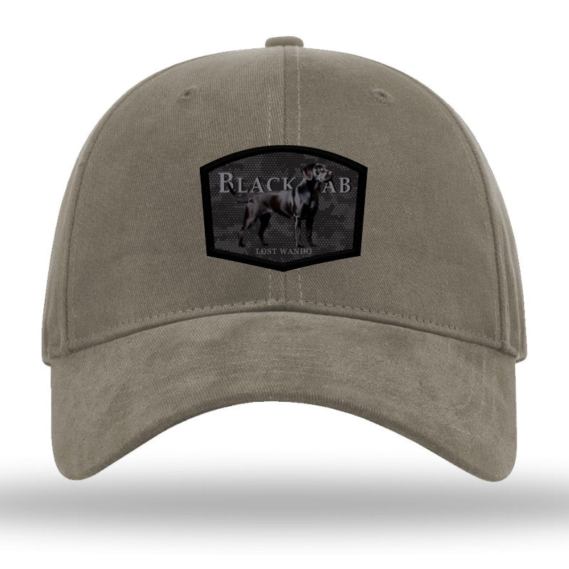 Black Lab Color Patch Driftwood Richardson R75 Dad Hat Lost Wando Outfitters