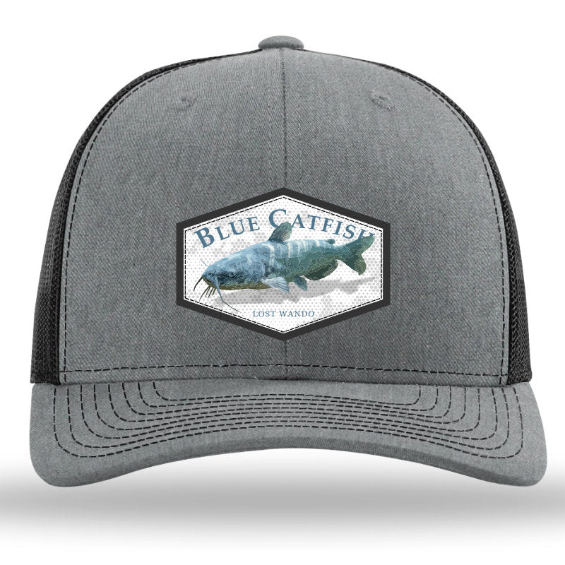 Blue Catfish Color Hat - Heather Grey/Black Richardson Sports 112 Trucker Snapback Hat Lost Wando Outfitters - Lost Wando Outfitters