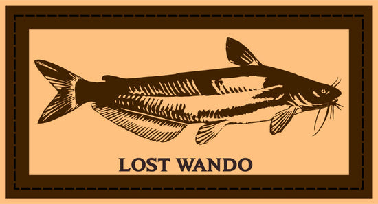 Load image into Gallery viewer, Blue Catfish - Leather patch hat - Charcoal-Black Richardson Sports 112 Trucker Snapback Lost Wando Outfitters
