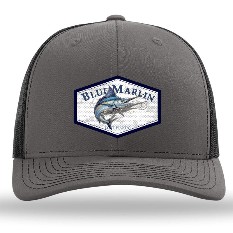 Blue Marlin Color Patch -Charcoal/Blackl Richardson 112 Snapback Trucker Hat Lost Wando Outfitters