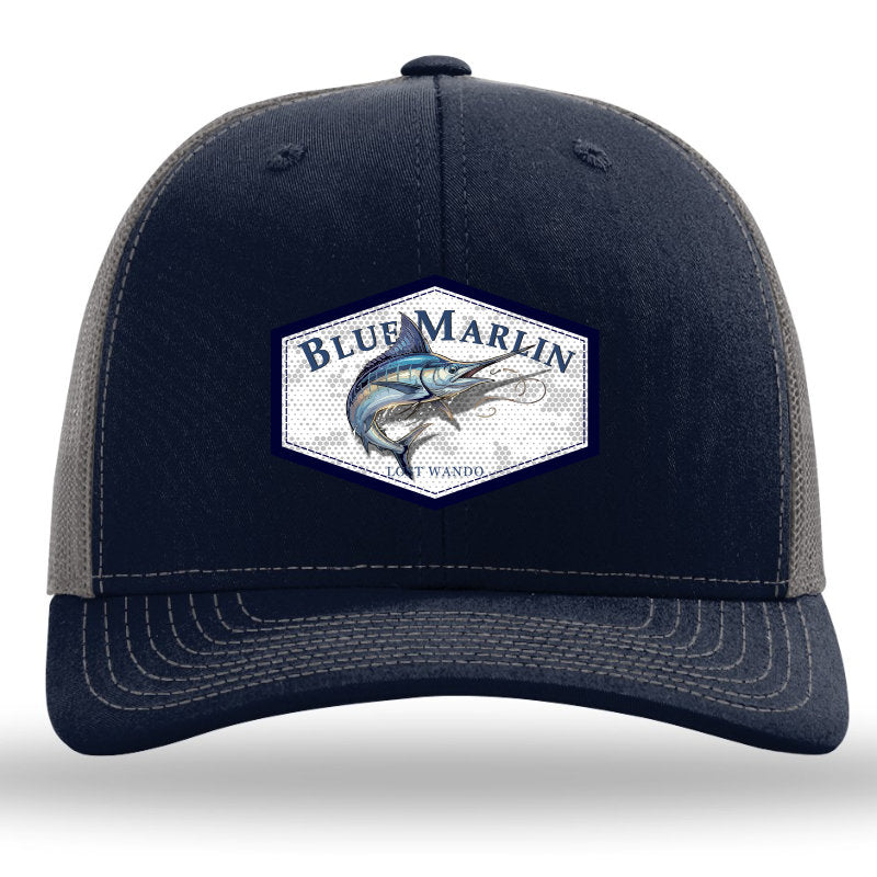 Blue Marlin Color Patch -Navy/Charcoal Richardson 112 Snapback Trucker Hat Lost Wando Outfitters