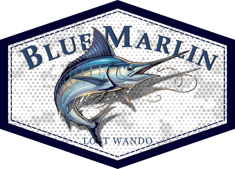 Blue Marlin Color Patch -Rhino/Light Grey Rugged Waxed Hawthorne Richardson 112WH Snapback Trucker Hat Lost Wando Outfitters