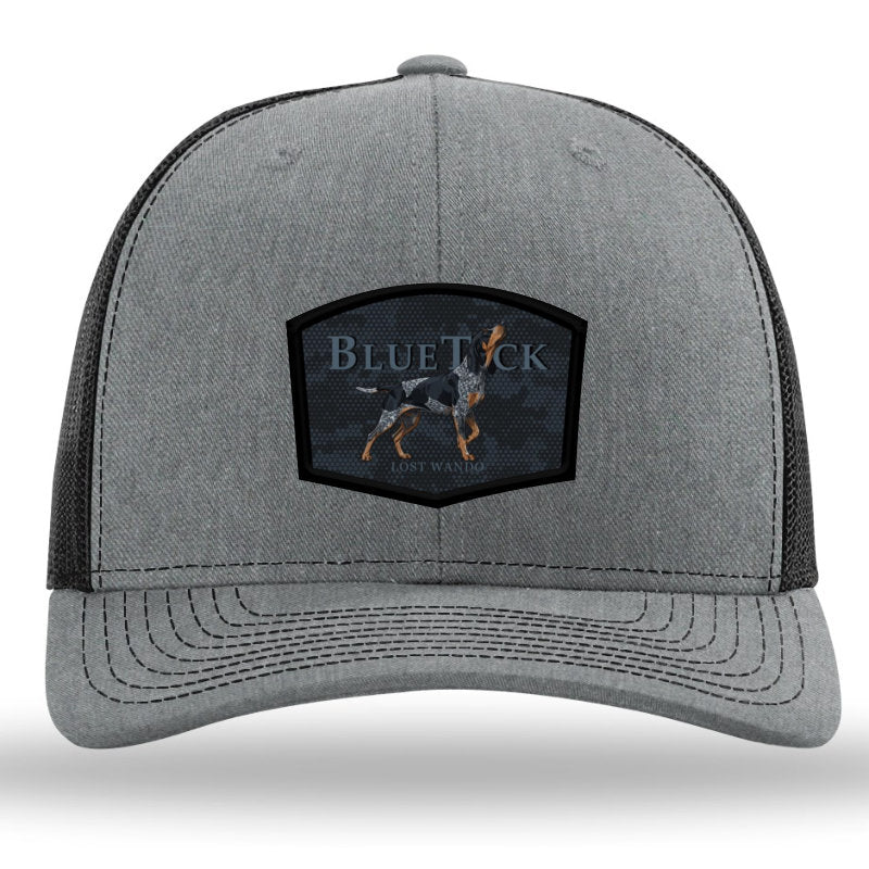 Bluetick Coonhound Color Patch Heather Grey/Black Richardson 112 Snapback Trucker Hat Lost Wando Outfitters