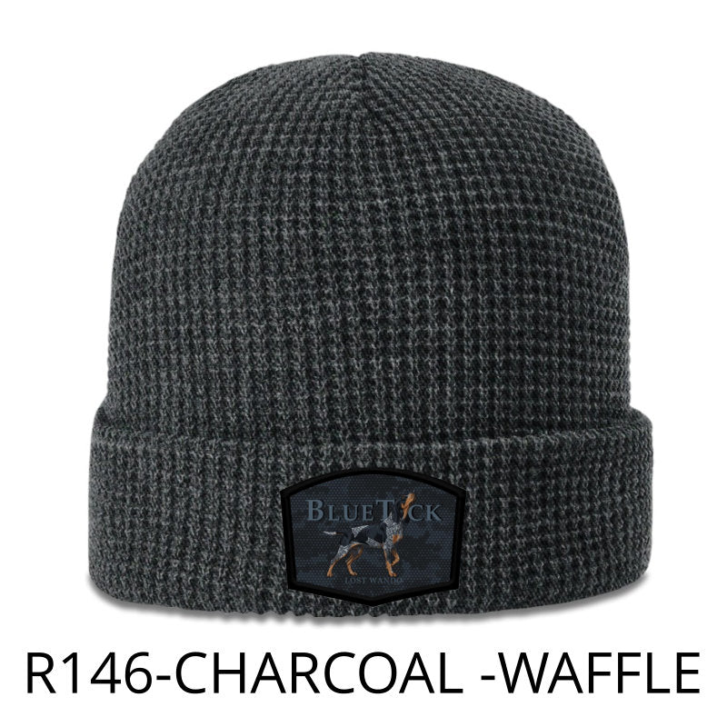 Bluetick Coonhound Color Patch Beanie Charcoal Richardson R146 Waffle Beanie Lost Wando Outfitters