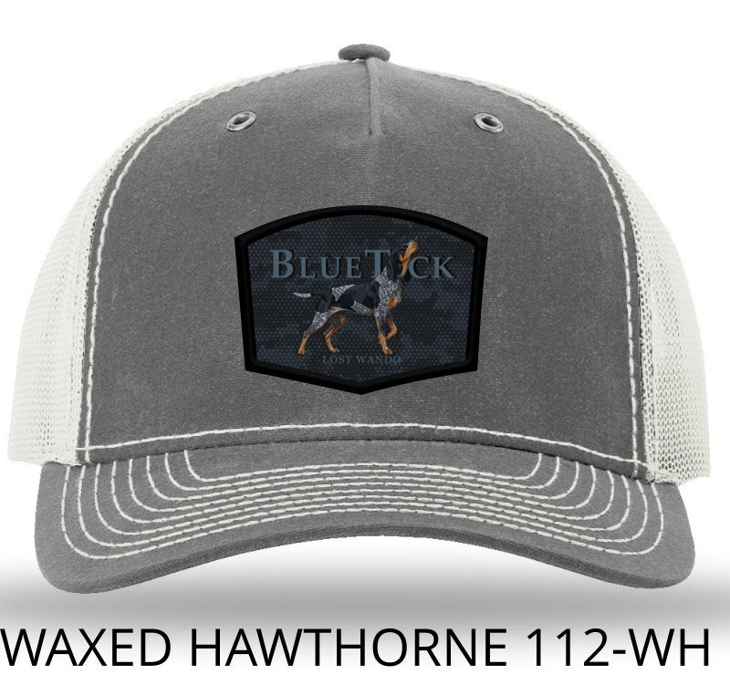 Bluetick Coonhound Color Patch Rhino/Light Grey Rugged Richardson Waxed Hawthorne 112WH Snapback Trucker Hat Lost Wando Outfitters - Lost Wando Outfitters