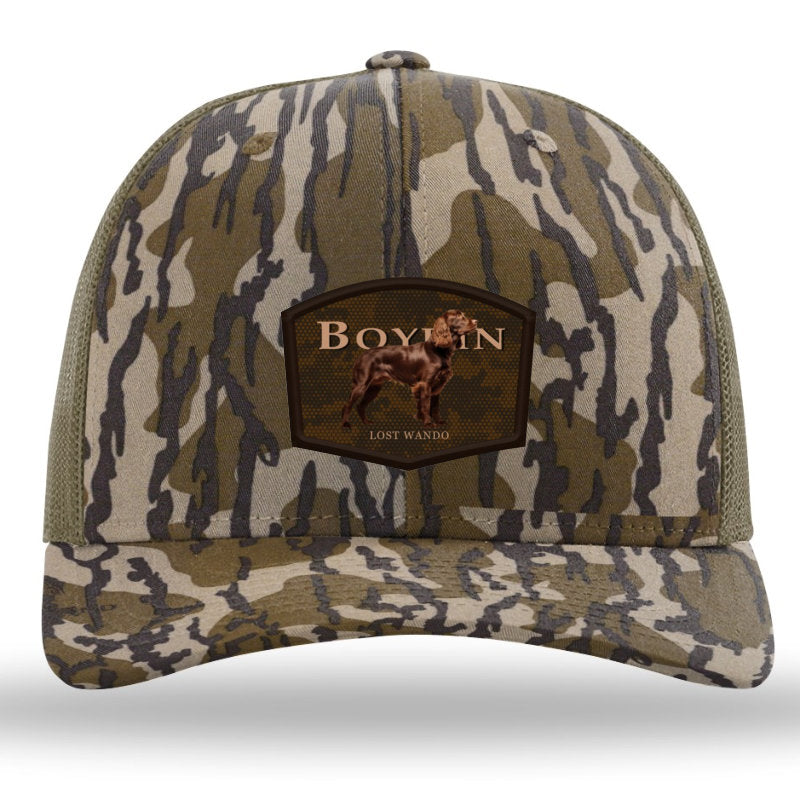 Boykin Color Patch Mossy Oak Bottomland Camo/Loden Richardson 112PFP Camo Snapback Trucker Hat Lost Wando Outfitters