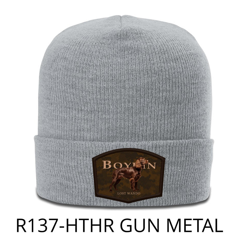 Boykin Color Patch Beanie Heather Gun Metal Richardson R137 Acrylic Yarn Beanie Lost Wando Outfitters - Lost Wando Outfitters