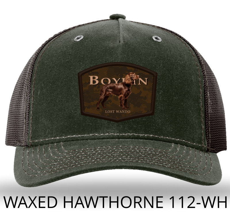 Boykin Color Patch Olive/Brown Richardson 112WH Rugged Waxed Hawthorne Snapback Trucker Hat Lost Wando Outfitters