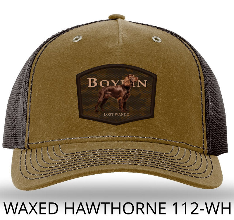 Boykin Color Patch Whiskey/Brown Richardson 112WH Rugged Waxed Hawthorne Snapback Trucker Hat Lost Wando Outfitters