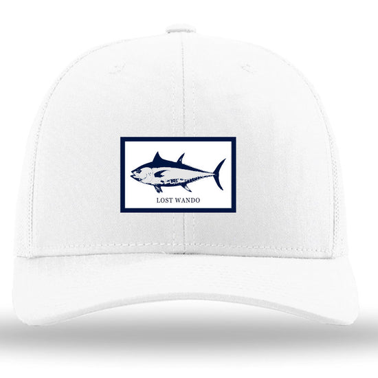 Load image into Gallery viewer, Tuna Woven Patch White-White Richardson Sports 112 Trucker Snapback Lost Wando Outfitters
