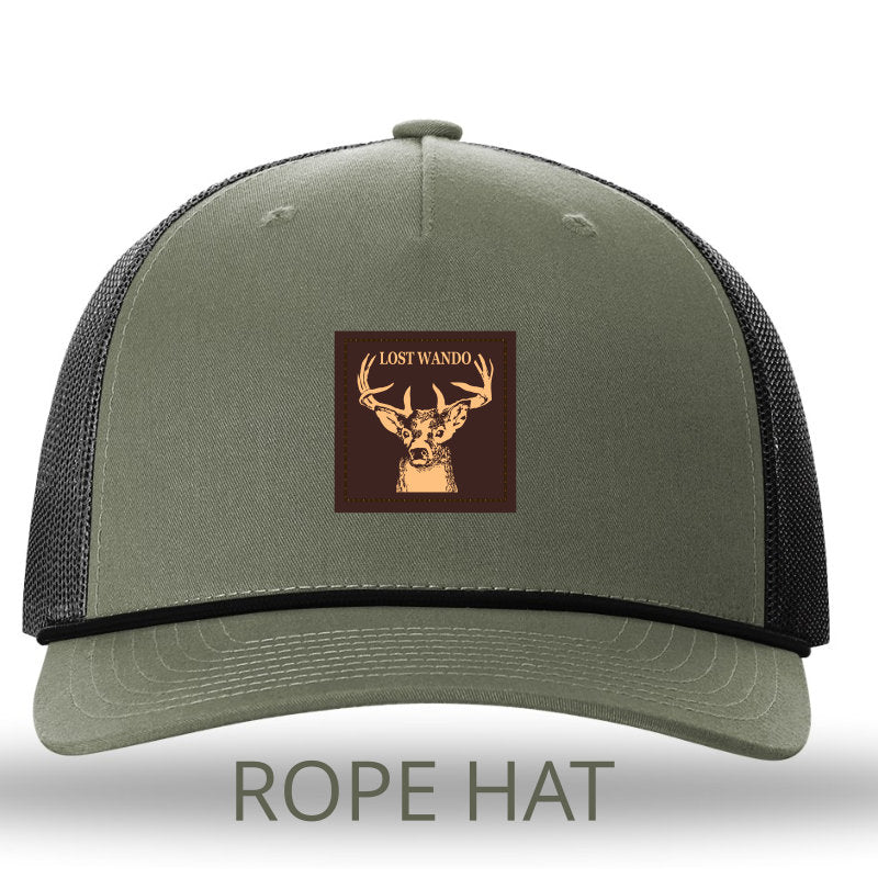 Buck Leather Patch -Loden-Black Rope Richardson 112FPR Trucker