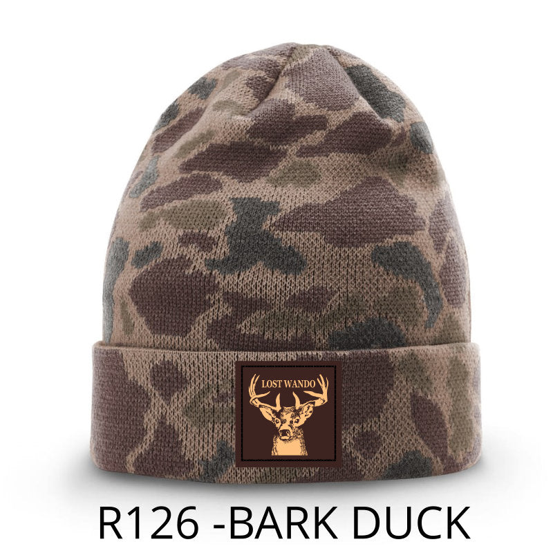 Buck Leather Patch -BEANIE - Bark Duck Richardson 126 Duck Beanie Lost Wando Outfitters