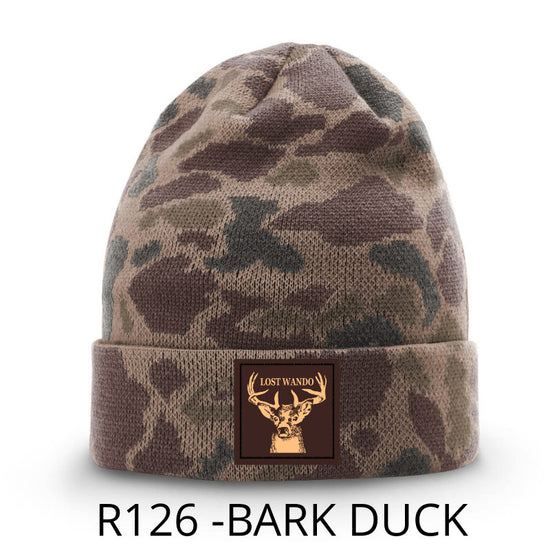 Buck Leather Patch -BEANIE - Bark Duck Richardson 126 Duck Beanie Lost Wando Outfitters