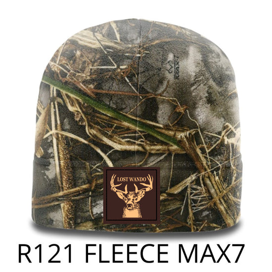 Buck Leather Patch -BEANIE - Realtree Max7 Fleece Beanie Richardson 121 Fleece Beanie Lost Wando Outfitters