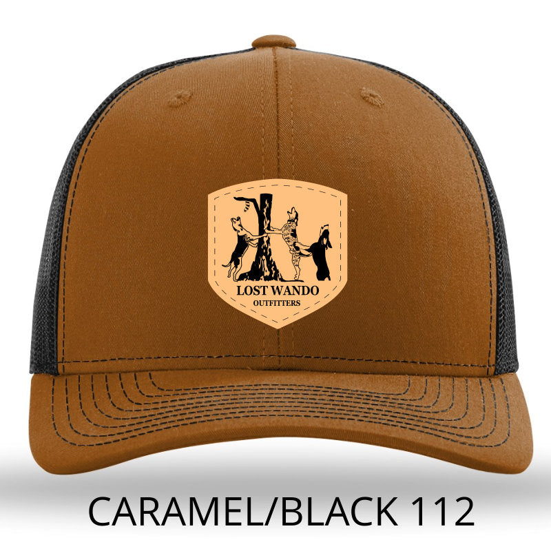 Coon Dogs Carmel-Black Leather Patch Richardson 112 Hat Lost Wando Outfitters - Lost Wando Outfitters