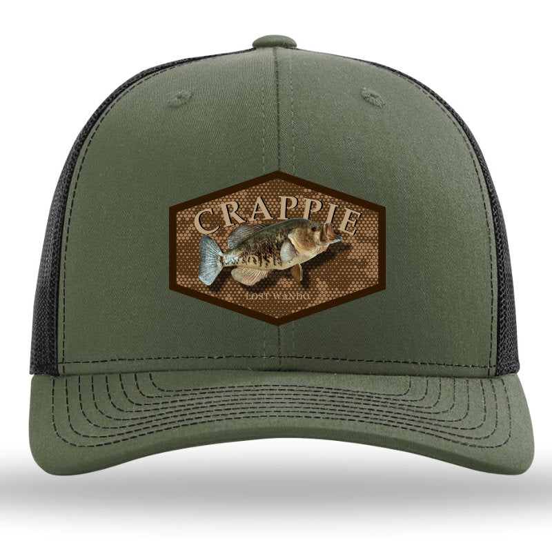 Crappie Color Patch Loden/Black Richardson 112 Snapback Trucker Hat Lost Wando Outfitters